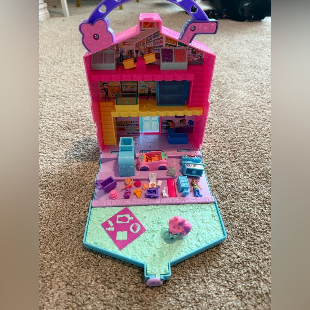 Like New - Polly Pocket Pollyville Fresh Market Grocery